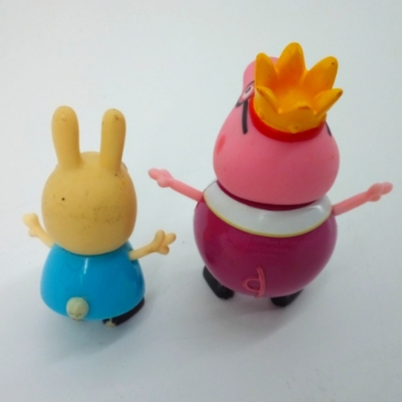 Peppa Pig Pajama Bottoms & Toys Set 100% Cotton Yellow Pink PJ 4T - Picture 8 of 13